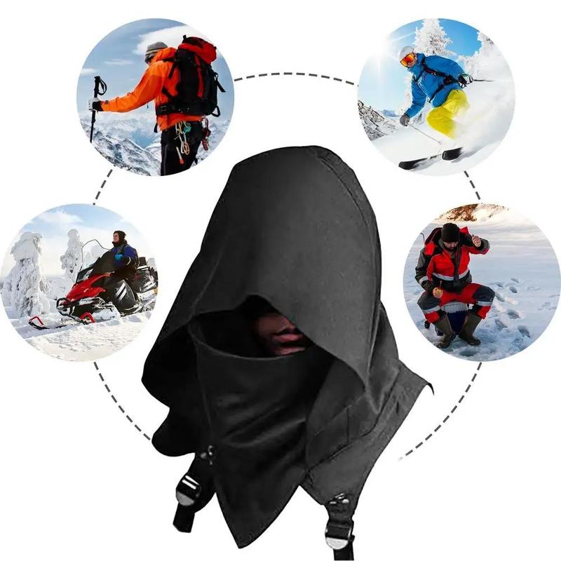 Cyberpunk Cowl Hood Scarf, Snow Cap, Snow Bibs, Snow Gear, Snowmobile Snow Cap, Stylish Outdoor Sports Hat for Spring and Winter