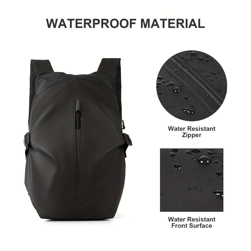 Men's Waterproof Motorcycle Backpack Belt Helmet Compartment-Durable Nylon Material, Sports Style Suitable for Travel and Outdoor Adventure