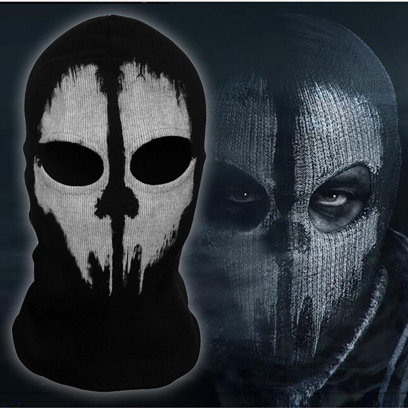 2 Hole Balaclava Halloween Ghost Skull Face Mask Bike Ski Motorcycle Helmet Hood