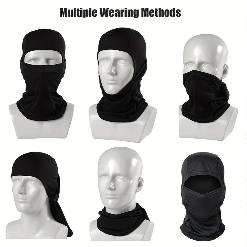  5pcs Set Tactical Camouflage Balaclava Hat For Outdoor Cycling, Motorcycle, And Tactical Helmet - Full Face Mask With Neck And Inner Cap