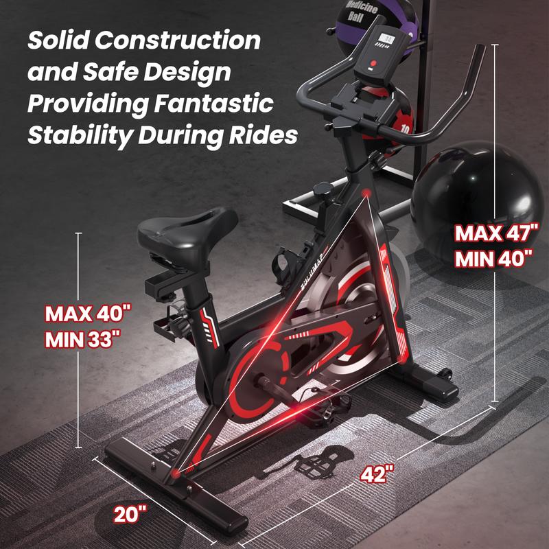 Exercise Bike-Indoor Cycling Bike Stationary Bike for Home Gym, Cycle Bike With Digital Display & Comfortable Seat Cushion