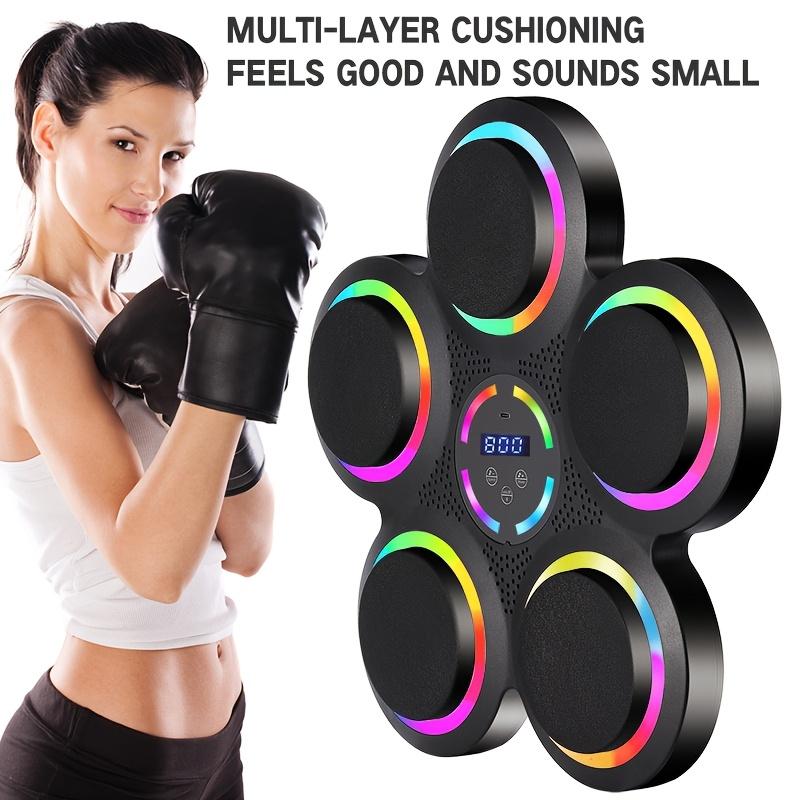 Smart Music with Gloves Boxing Target Suit, Dynamic Strike Sound Effect, Smart Led Counting, 984.25-Inch Wireless Connection Mobile Phone to Play Music, 9 Speed and Mode Adjustment, Light Rhythm, Adjustable Height, Music Boxing Sports