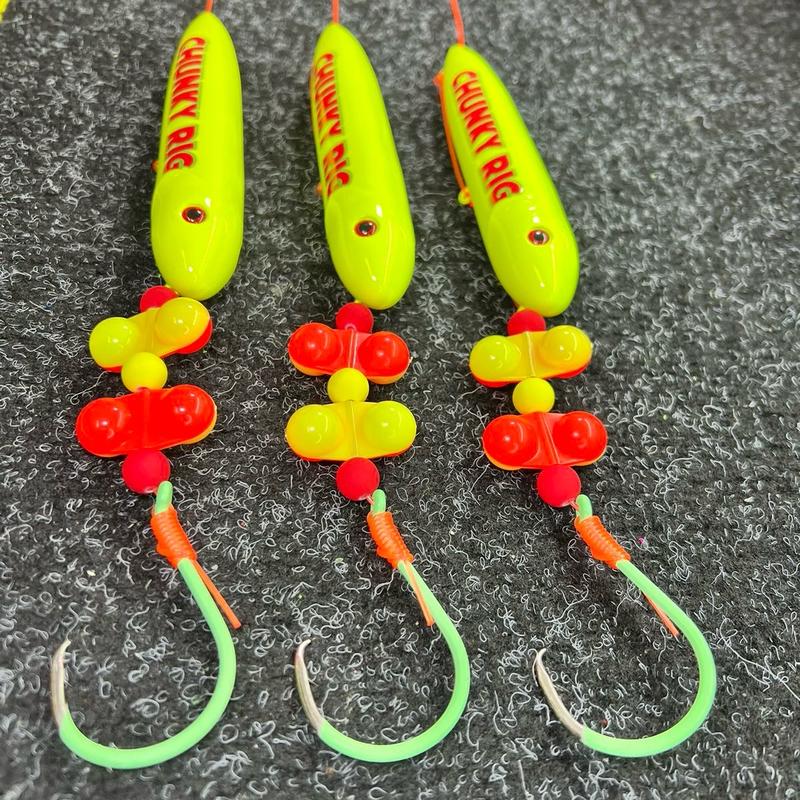 The Official Chunky Rig - 3 Pack - 8 0 glow hooks 