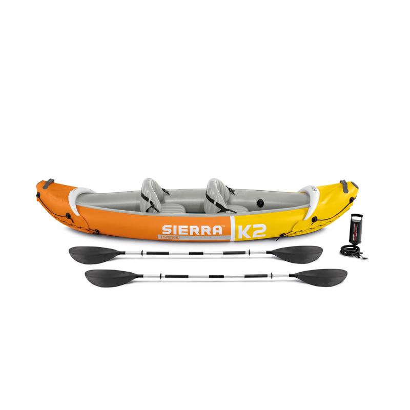 Sierra K2 2-Person Inflatable Blow Up Fishing Kayak with Accessory Kit Oars and Hand Pump