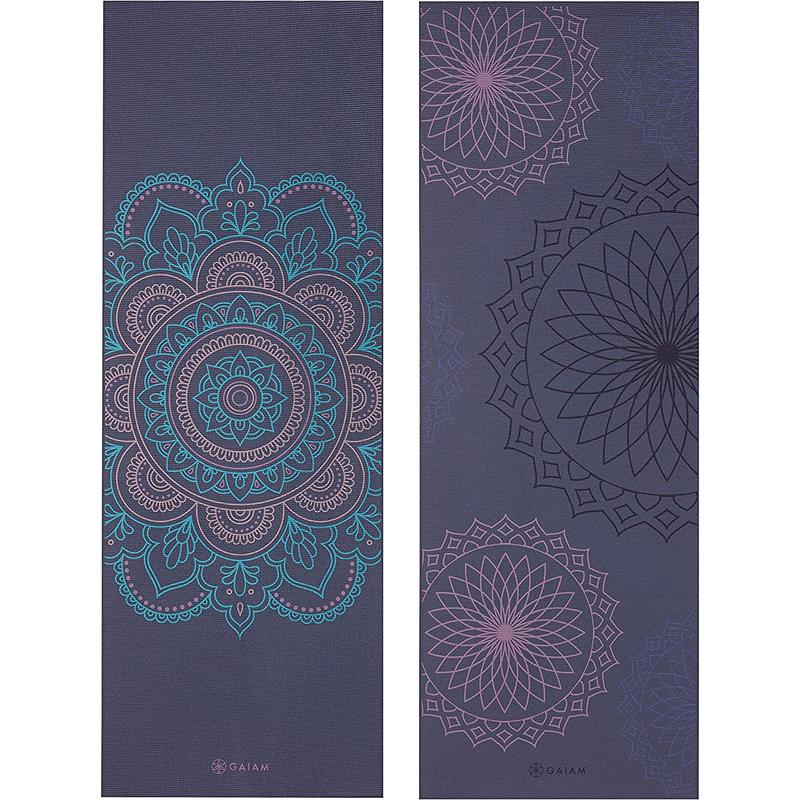 Gaiam Yoga Mat - Premium 6Mm Print Reversible Extra Thick Non Slip Exercise & Fitness Mat for All Types of Yoga, Pilates & Floor Workouts (68