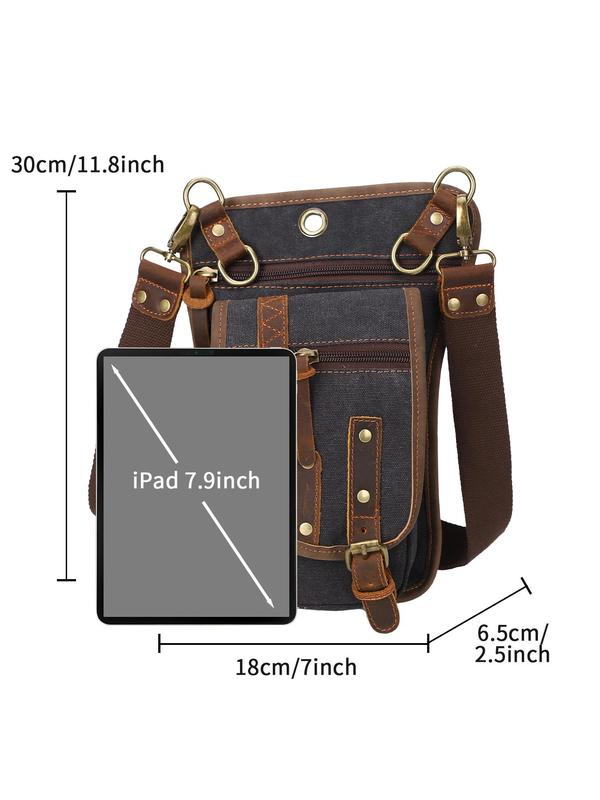 Men's Leg Bag, Outdoor Waist Pack for Men, Multi-pocket Waist Fanny Pouch, Travel Hiking Climbing Leg Bag