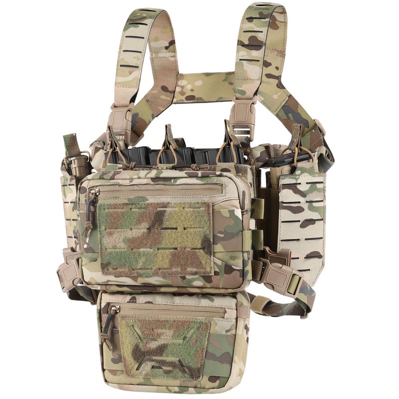 VOTAGOO Chest Rig-Sport Chest Rig，Molle Modular Micro Chest Rigs Adjustable