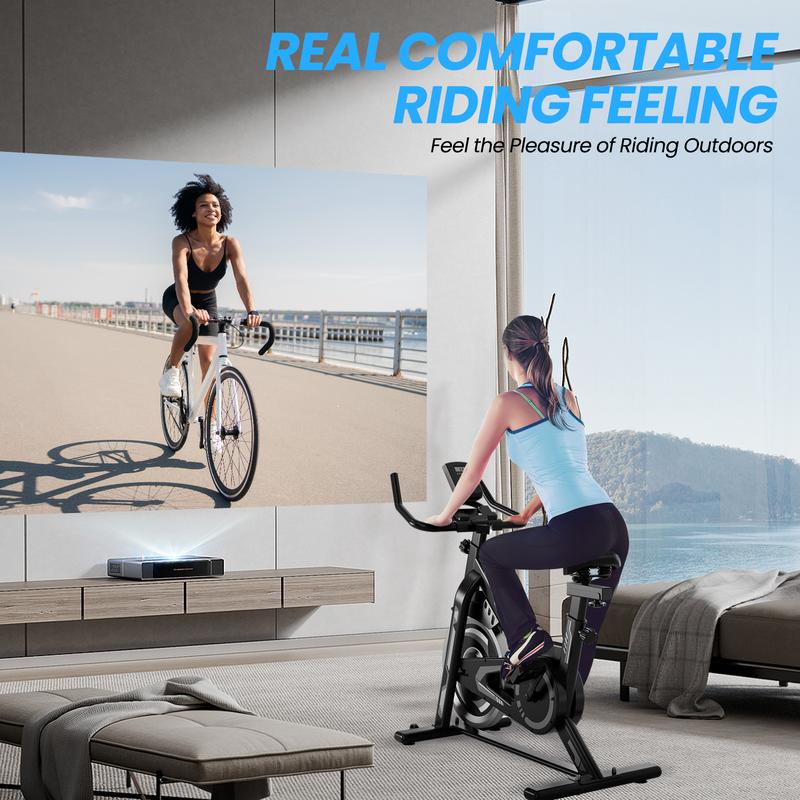 Exercise Bike-Indoor Cycling Bike Stationary Bike for Home Gym, Cycle Bike With Digital Display & Comfortable Seat Cushion