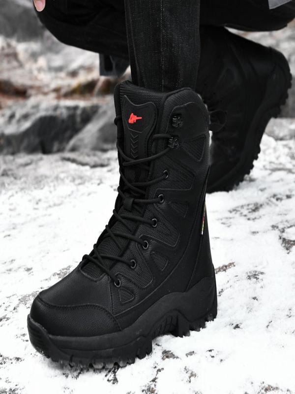 Men's Outdoor Hiking Boots, Casual Sporty Warm Snow Boots for Fall & Winter, Men's Hiking Shoes, Male Sports Shoes for Outdoor Activities, Shoes for Men