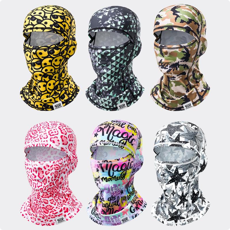 Geometric Print Balaclava, 2 Counts Breathable Face Covering Mask, Full Face Coverage Windproof & Coldproof Mask for Skiing & Outdoor Sports