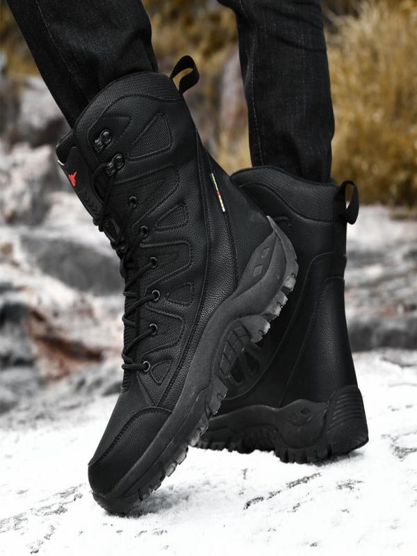 Men's Outdoor Hiking Boots, Casual Sporty Warm Snow Boots for Fall & Winter, Men's Hiking Shoes, Male Sports Shoes for Outdoor Activities, Shoes for Men