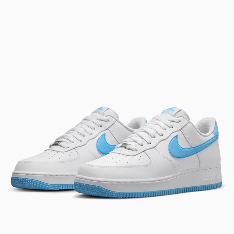 Nike Air Force 1 Low '07 White Aquarius Blue FQ4296-100 Mens Fashion Sneakers New