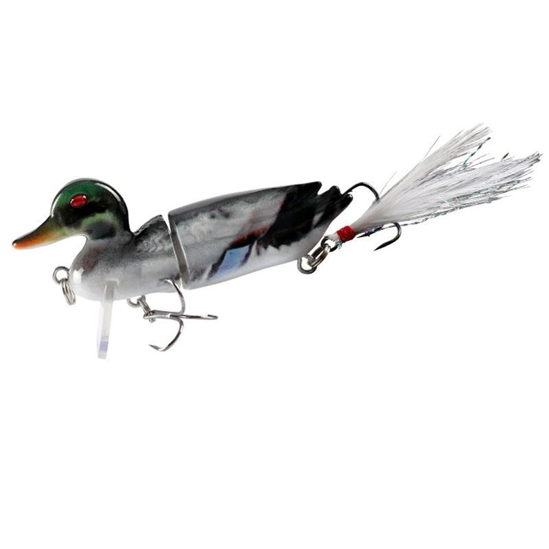 Floating Duck Shaped Fishing Lure, 3 Counts box 2-section Artificial Hard Bait, Topwater Bass Lure, Fishing Accessory for Outdoor Fishing, Fishing Gear