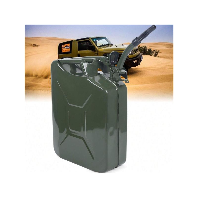 Rainaut Rainaut 5 Gal 20L Gas Gasoline Can Steel Fuel Tank Emergency Backup Green