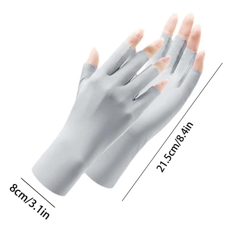 Half Finger Gloves, 1 Pair Breathable Sun Protection Gloves, Breathable Gloves for Driving and Riding