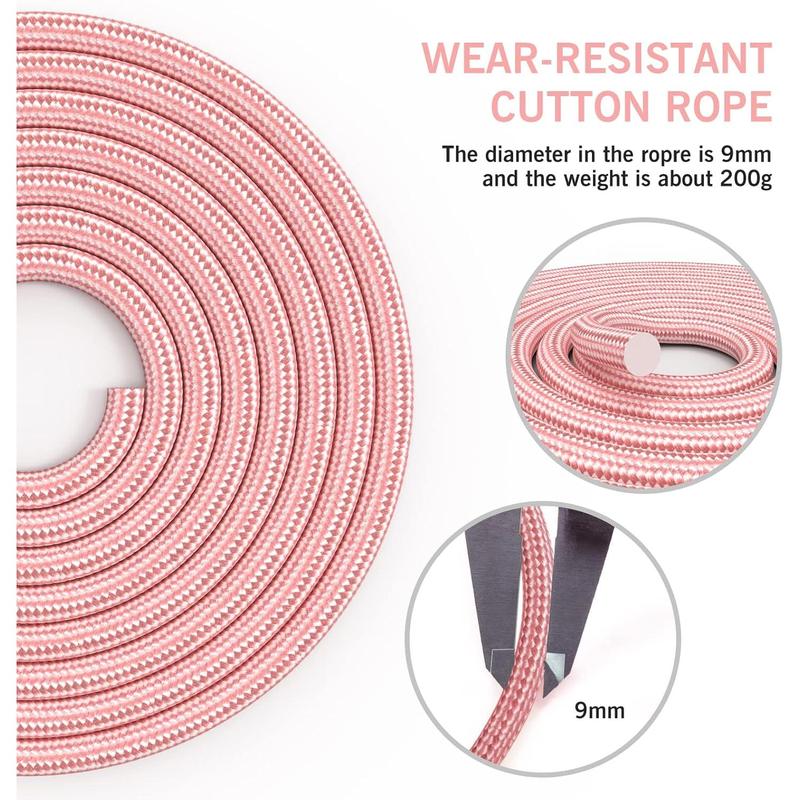 The Jump Rope Cotton Adjustable Skipping Weighted jumprope for Women Adult and Children Athletic Fitness Exercise Jumping Rope