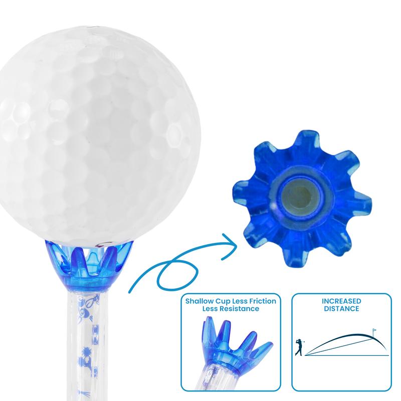 Performance Professional Magnet Golf Tees 3.1 inches - 4 Counts, Low Friction and Resistance Golf Practice Tees