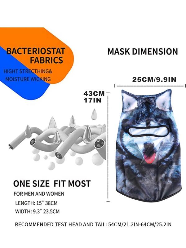 Cat Pattern Sun Protection Face Mask, Outdoor Sports Cycling Face Mask, Sun Protection Face Cover for Men & Women