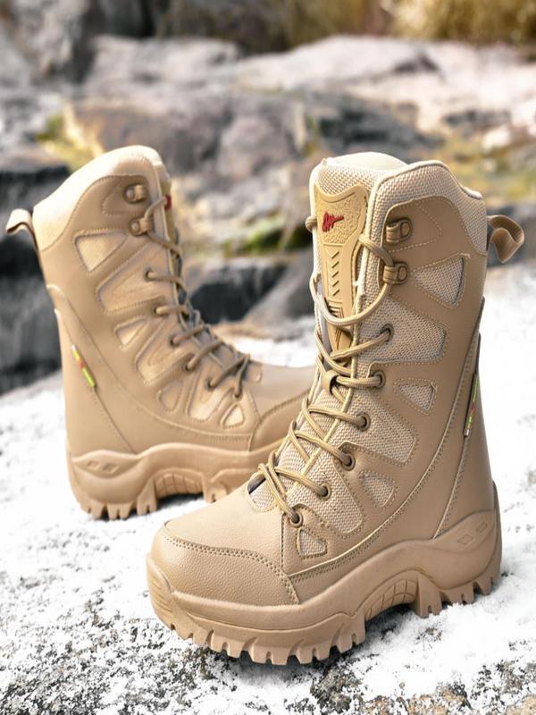 Men's Outdoor Hiking Boots, Casual Sporty Warm Snow Boots for Fall & Winter, Men's Hiking Shoes, Male Sports Shoes for Outdoor Activities, Shoes for Men