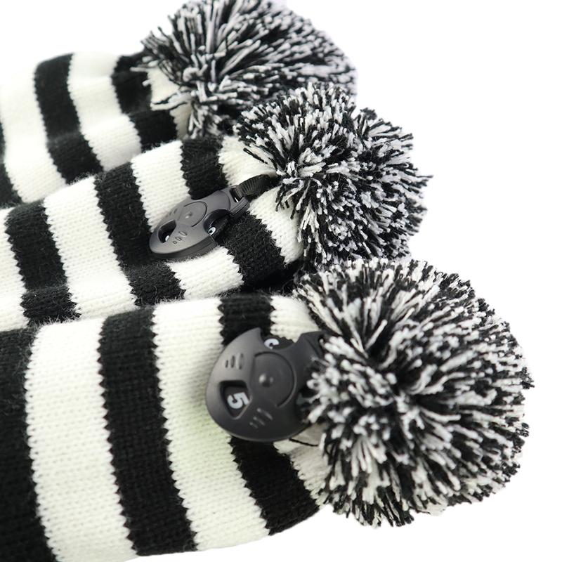 3pcs Knit Sock Headcover For Golf Driver Fairway Wood Cover Headcover