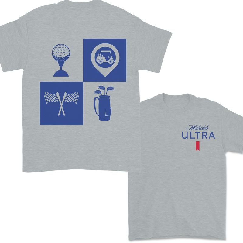 Michelob ULTRA Vintage logo Golf Course T-Shirt, Full Color, 2 Side T-Shirt, Unisex T-Shirt, For Men, For Women