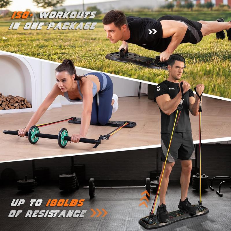 LALAHIGH Portable Home Gym System: Revolutionize Your Fitness Routine with This Compact and Foldable Push-Up Board! It’s your perfect workout partner for achieving full-body results without spending hours at the gym.