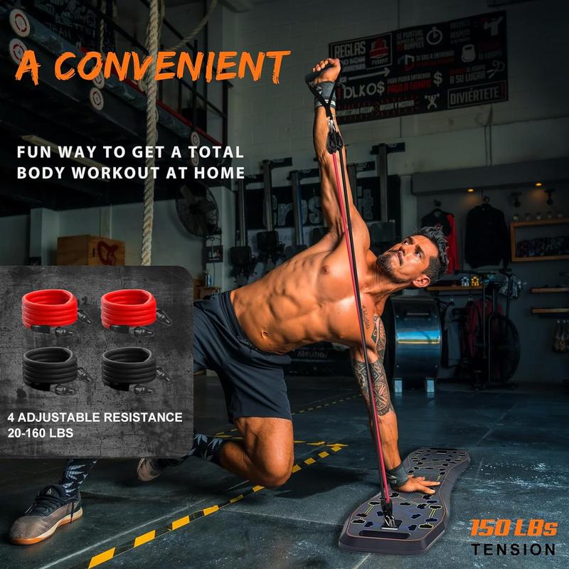 LALAHIGH Portable Home Gym System: Revolutionize Your Fitness Routine with This Compact and Foldable Push-Up Board! It’s your perfect workout partner for achieving full-body results without spending hours at the gym.