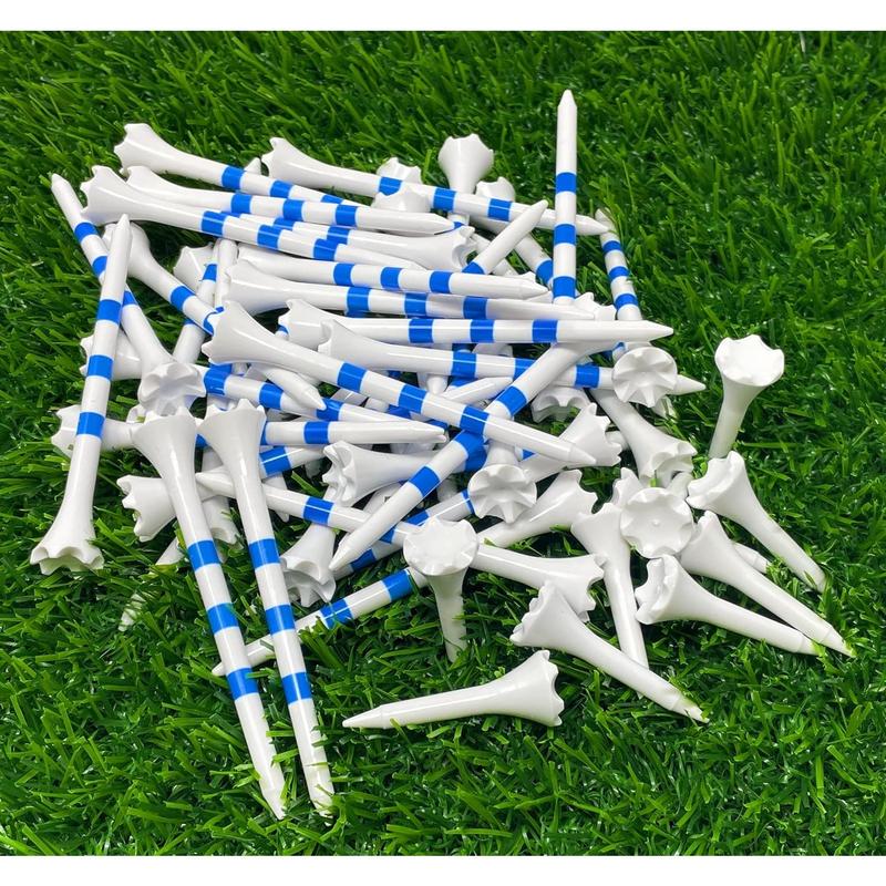 Golf Tees Plastic Combo Length Pack of 50 Includes (40 Count) 3 ¼” Plastic Golf Tees + (10 Count) 1½ Plastic Short Tees for Irons, Hybrids, Par Threes