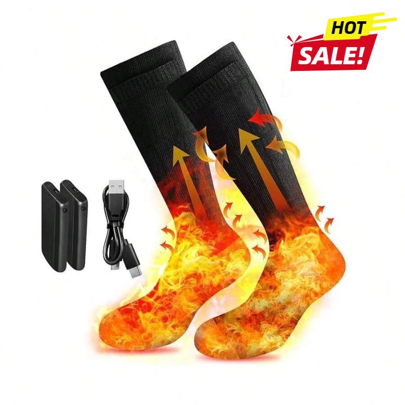 Heated Socks, 4000mAh Electric Heated Socks For Men & Women, Rechargeable Heated Socks With 3 Heating Settings, Washable Battery Powered Foot Warmer Heating Socks For Hunting Skiing Sports Outdoors