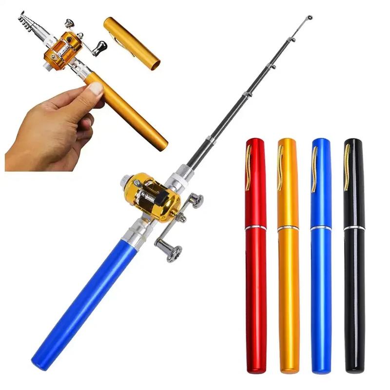 1 1.2 1.4 1.6M Portable Pocket Telescopic Mini Fishing Pole Pen Shape Folded Fishing Rod Without Reel Wheel