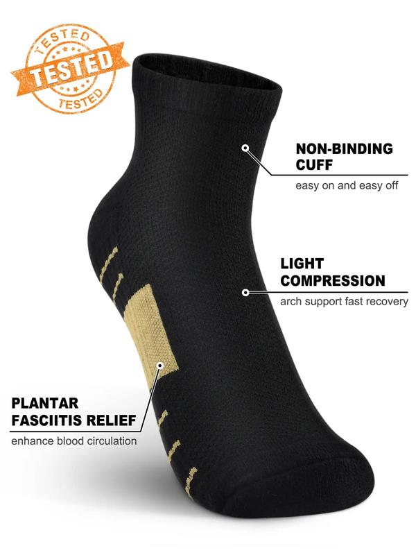 Striped Print Athletic Socks, Comfy Breathable Compression Socks for Women & Men, Sporty Crew Socks for Running Workout