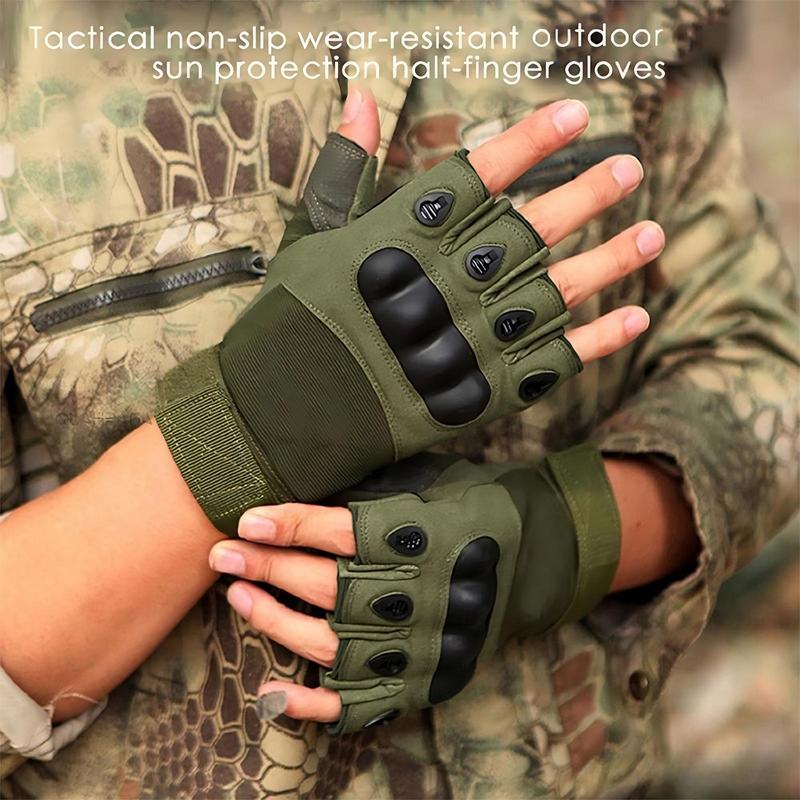 Half Finger Sports Gloves, 1 Pair Outdoor Tactical Gloves, Breathable Non-slip Gloves for Outdoor Sports, Fitness Gloves for Men & Women