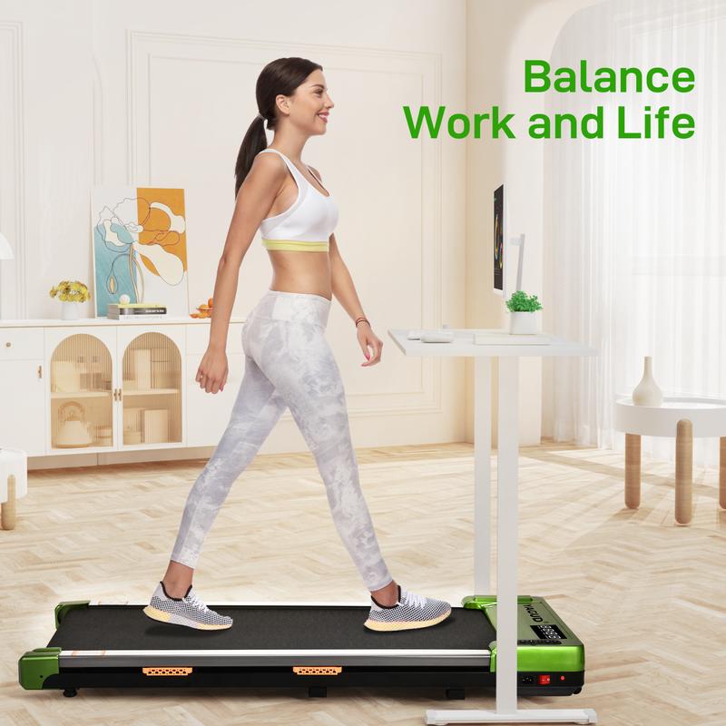 Walking Pad green,with Remote Control, LED Display,Under Desk Treadmill,Portable Walking Machine for Small Spaces,  Home Office