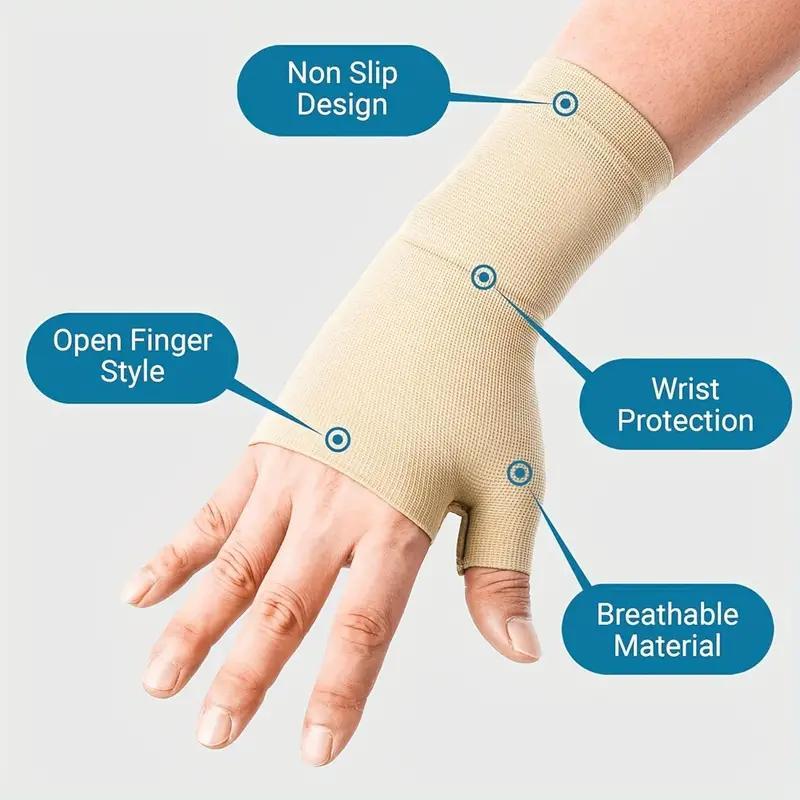 Thumb & Wrist Support, 1 Pair Compression Wrist Support for Women & Men, Sports Wristband for Tendinitis, Wrist Instability, Sports & Outdoor Accessories