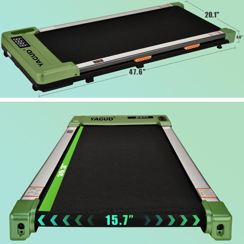 Walking Pad green,with Remote Control, LED Display,Under Desk Treadmill,Portable Walking Machine for Small Spaces,  Home Office