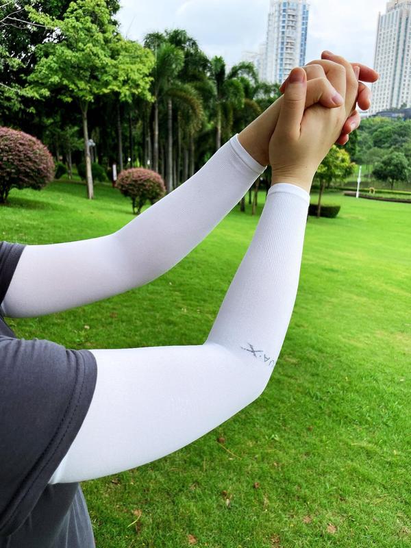 1 Pair Letter Print Arm Sleeves, Simple Casual Sun Protection Arm Sleeves, Sports Arm Sleeves for Outdoor Cycling Running for Women & Men