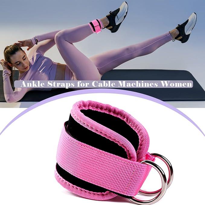 Ankle Resistance Bands with Cuffs, Glutes Workout Equipment,Ankle Bands for Working Out, Butt Exercise for Women Legs and Glutes