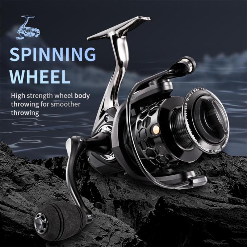 Stainless Steel Fishing Reel, Precision Carving Line Cup, Anti-corrosion Waterproof Spinning Wheel for Outdoor Fishing, Christmas Gift