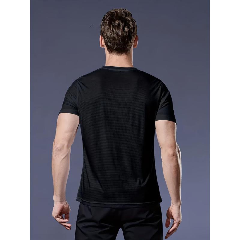 7pcs Men's Quick-Dry Athletic T-Shirts - Breathable, Moisture-Wicking Crew Neck Tees for Gym, Running & Outdoor Activities - Available in Navy, Army Green, Burgundy, Khaki, Black, White, Gray