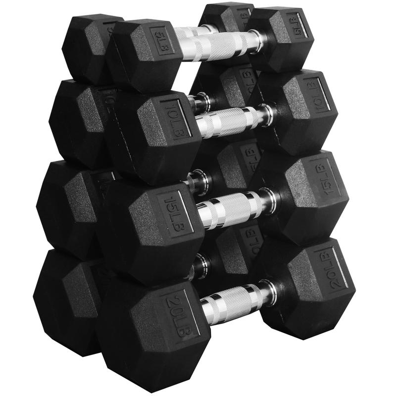 150 LB Dumbbell Set, Pair of 5, 10, 15, 20, 25 LBs, Multiple Packages