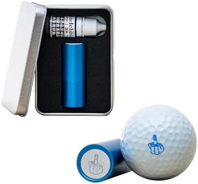 Golf Ball Stamp | Waterproof Aluminum Golf Ball Stamper with Refillable Permanent Ink | Custom Golf Ball Stamp Marker | Golf Ball Stamps Gifts for Golfers | Golf Balls Stamp