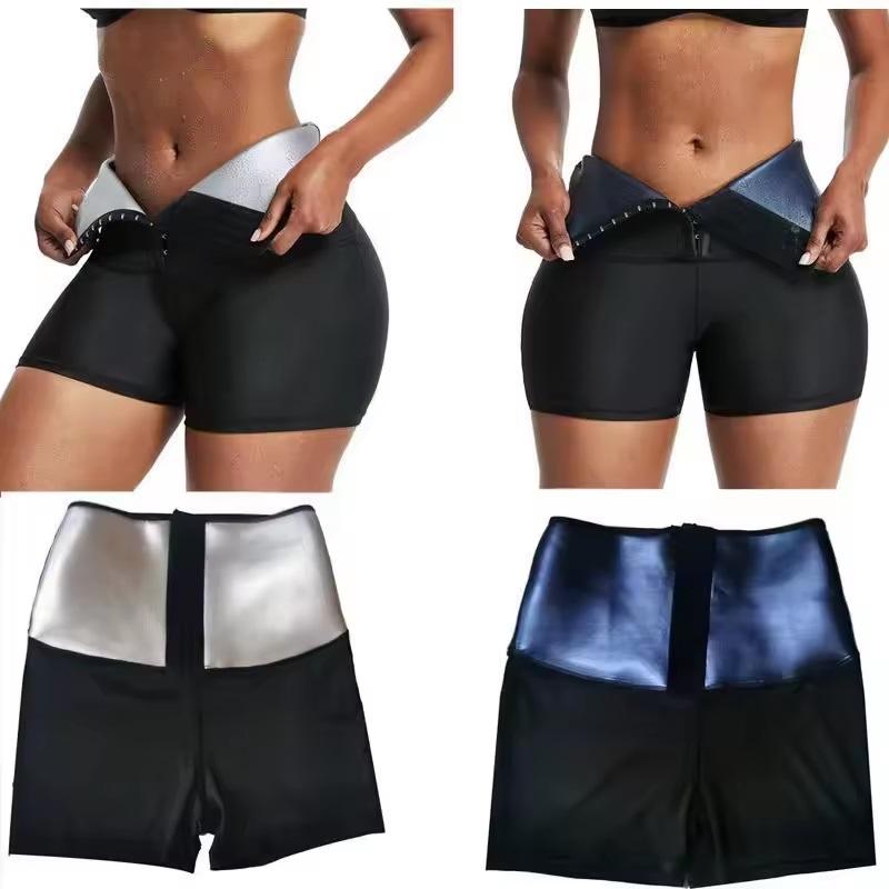 Women's High Waist Abdomen Control Sauna Suit Sweat Shorts Leggings for Body Fitness