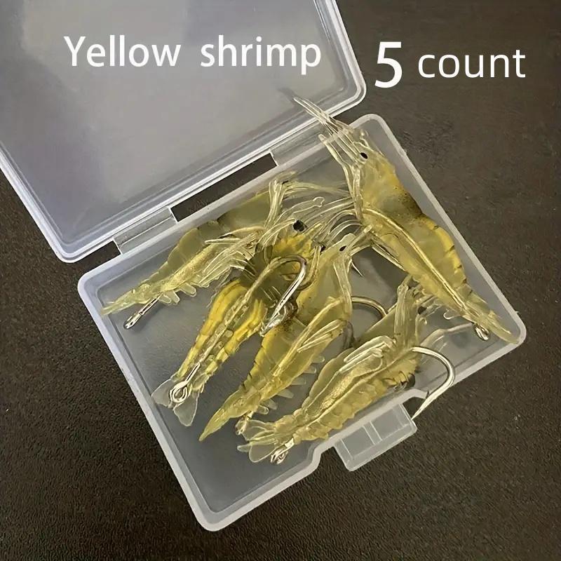 Artificial Shrimp Fishing Lure with Hook, 5 10 20pcs Glow in The Dark Fishing Bait for Christmas Gift, Fishing Accessories for Freshwater & Sea Fishing