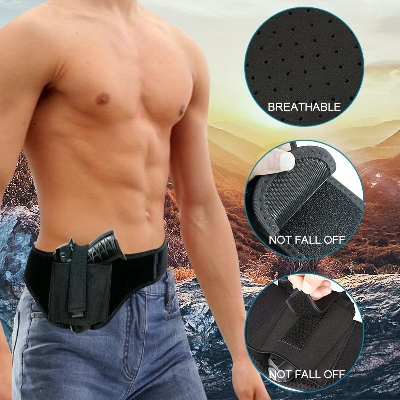 Stretchable EDC Holster - Unisex, Breathable, Ideal for Running & Hiking Sweat-Proof Tactical Concealment Belt: