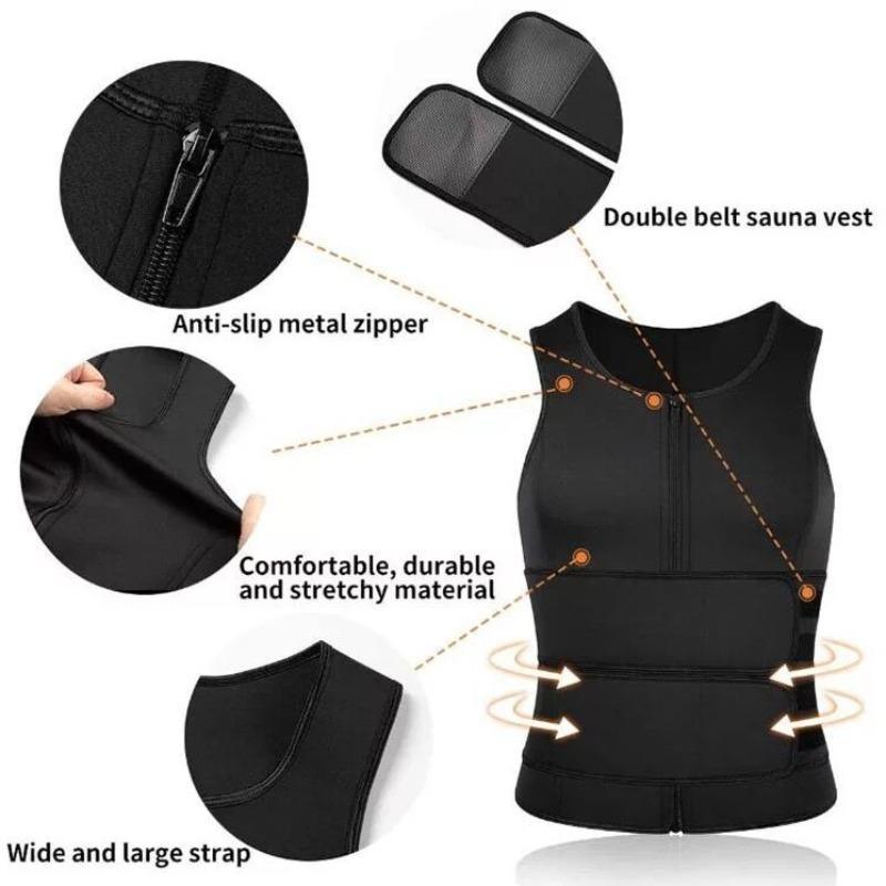 Men's Sports Body Shapewear, Neoprene Girdle Belly Tank Top, Burst Sweat Fitness Corset, Sports & Outdoor Accessories