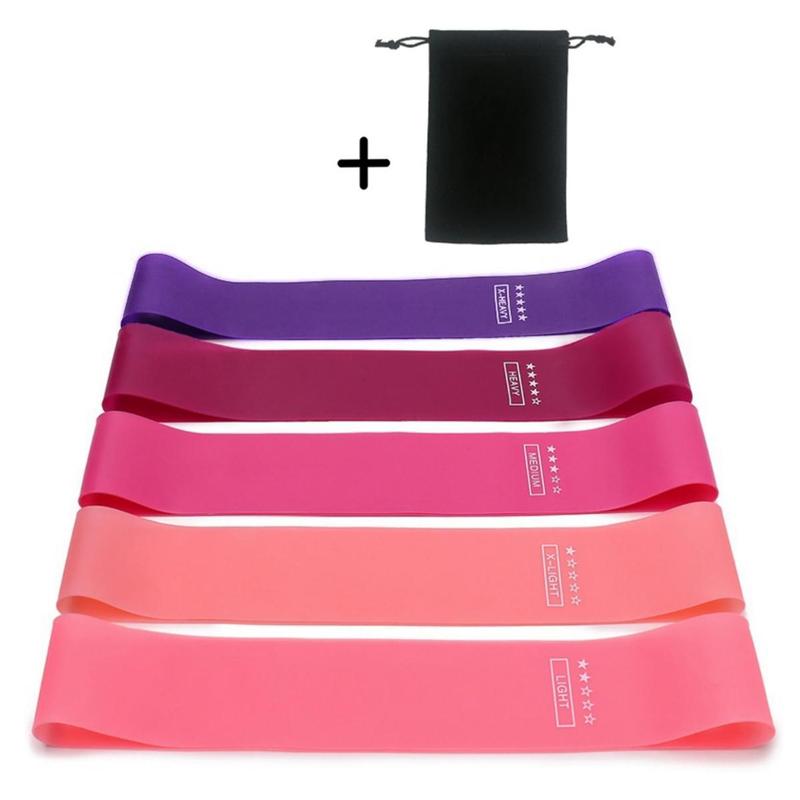 Gradient Yoga Tension Belt, 5pcs Different Resistance Band with Storage Bag, Sports Band for Butt Lift, Body Shaping, Fitness, Gym Accessories, Gymtok