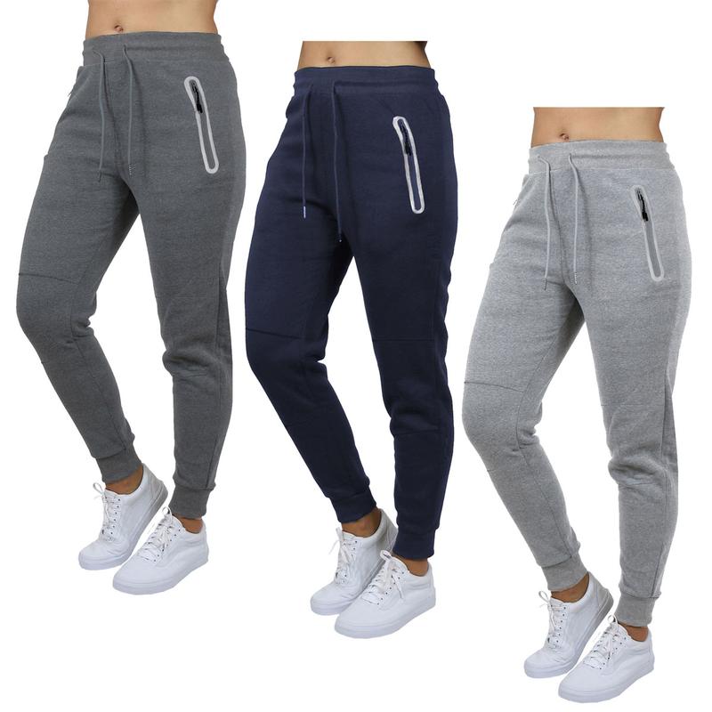 3-Pack Women's Loose Fit Fleece Jogger Sweatpants