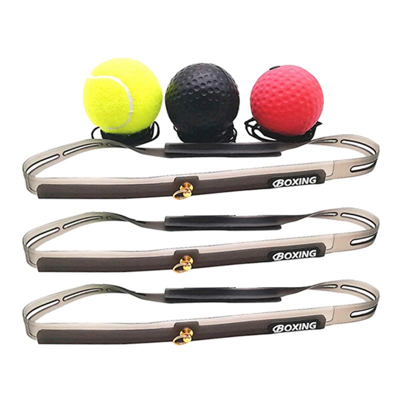 Boxing Reflex Speed Rubber Balls for Agility Reaction Training Sweatband Fitness