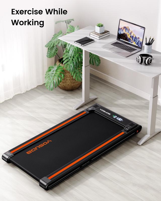 Yosuda Walking Pad Under Desk Treadmill 2.5HP, Walking Treadmill for Home Office, Smart Walking Treadmill with App, Walking Jogging Machine with 265 lbs Weight Capacity Remote Control LED Display