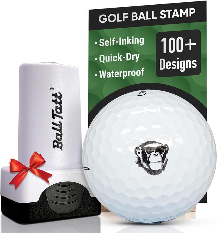 Self-Inking Golf Ball Stamp Marker for Identifying Balls, Reusable Golf Ball Marker Tool - Golfer Gift